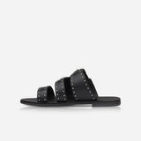 SOL SANA - Eastwood Stud Slide - Black / Silver