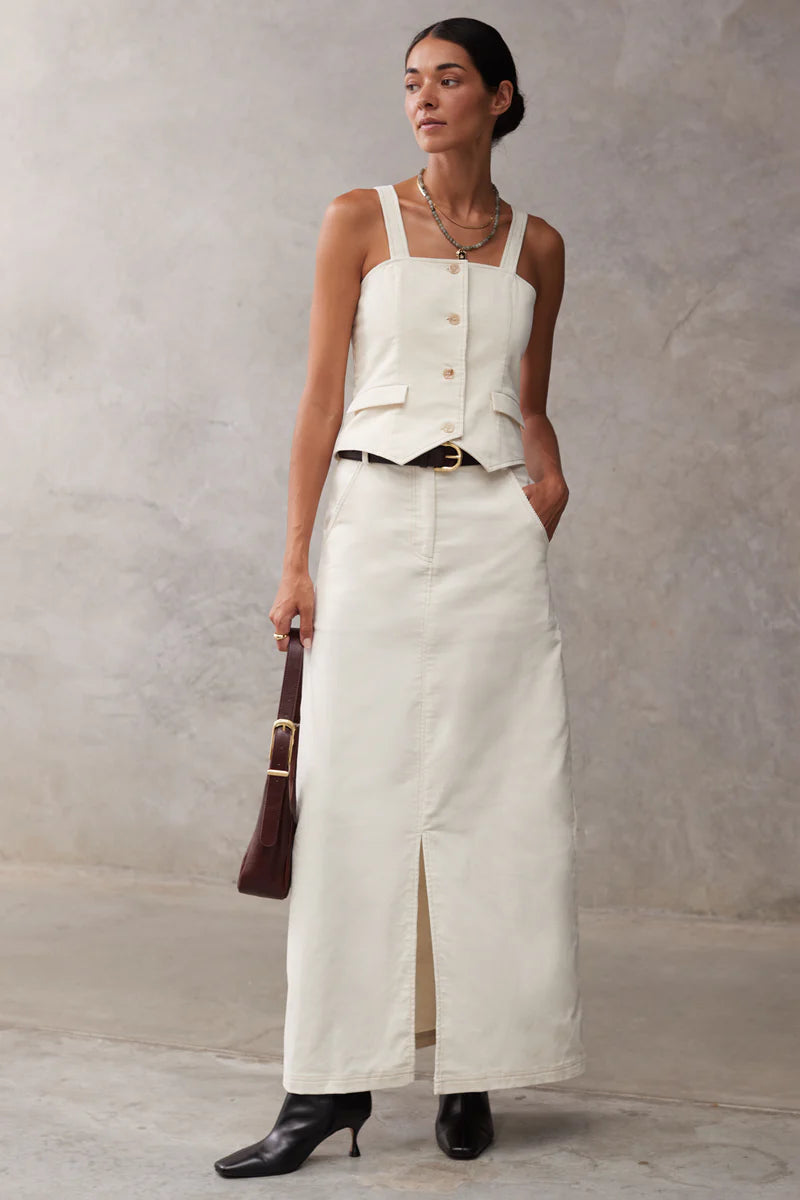 SANCIA - The Sammie Skirt - Creme Cord