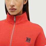 P.E NATION - Centre Field Sweat - Whisper White /Poppy Red