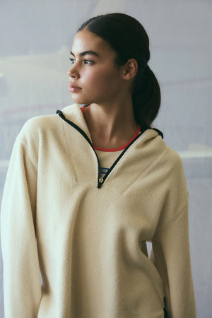 P.E NATION - Sherpa Hoodie - Pearled Ivory