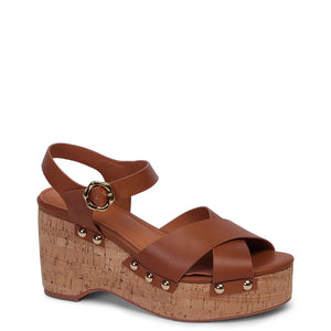 KATHRYN WILSON - Belle Wedge - Tan Calf