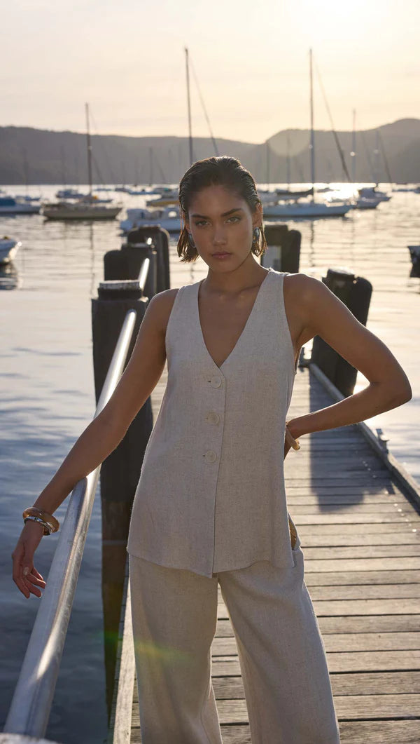 STAPLE THE LABEL - Alba Tunic Vest - Natural Marle