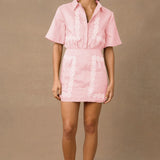 MON RENN - Ora Shirt Dress - Pink