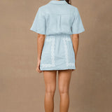 MON RENN - Ora Shirt Dress - Blue