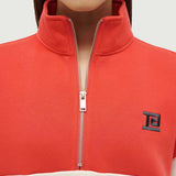 P.E NATION - Centre Field Sweat - Whisper White /Poppy Red