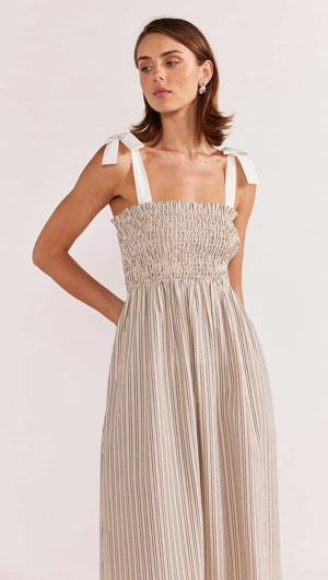 STAPLE THE LABEL - Wren Shirred Sundress - Cream