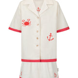 ARAMINTA JAMES - Del Mar Shirt Set - Lobster Red