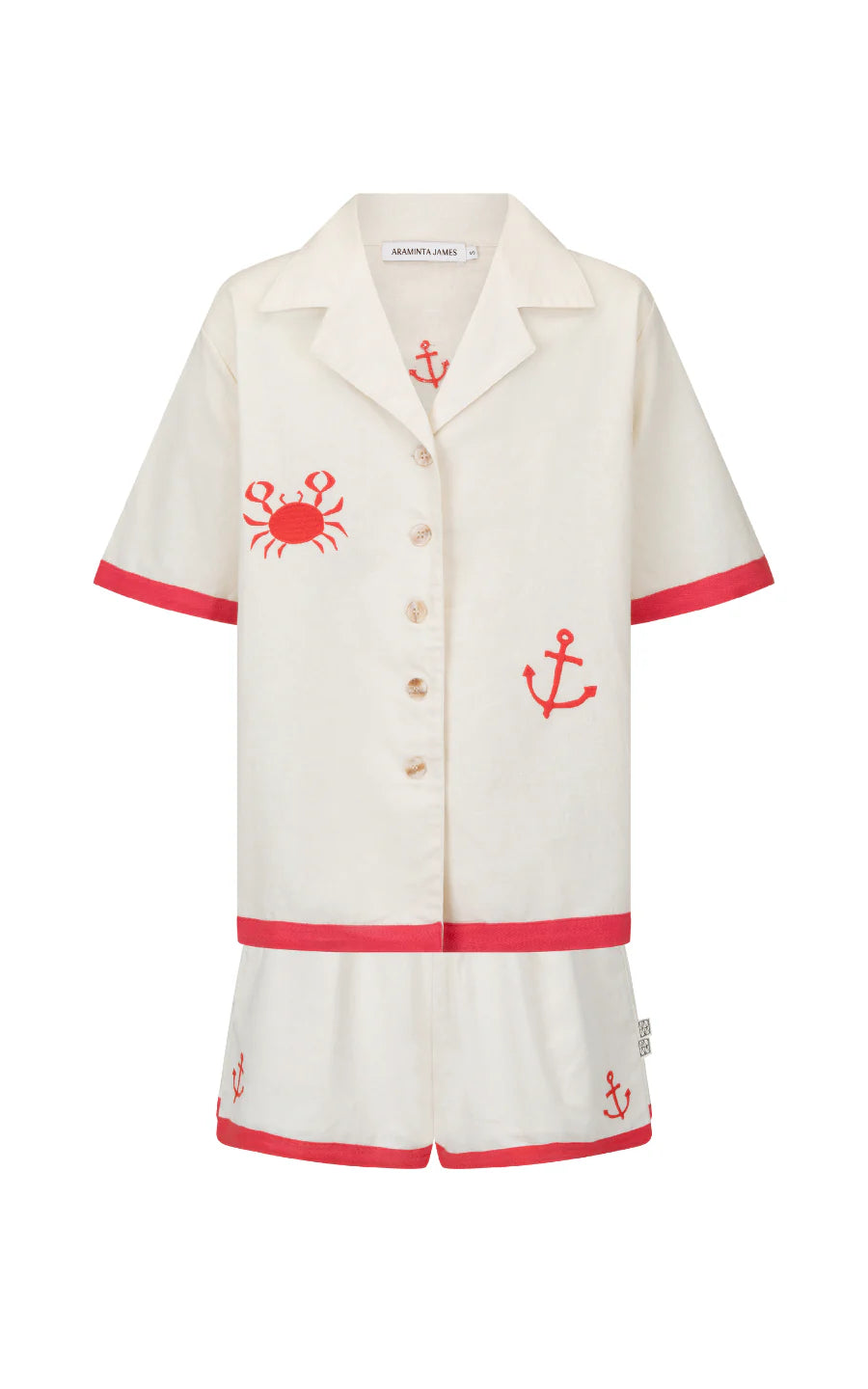 ARAMINTA JAMES - Del Mar Shirt Set - Lobster Red