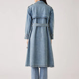 ESMAEE - Midwest Trench Coat - Blue Denim