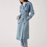 ESMAEE - Midwest Trench Coat - Blue Denim