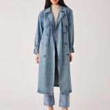 ESMAEE - Midwest Trench Coat - Blue Denim