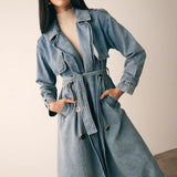 ESMAEE - Midwest Trench Coat - Blue Denim