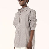 ELKA COLLECTIVE - Faye Shirt - Chocolate Stripe