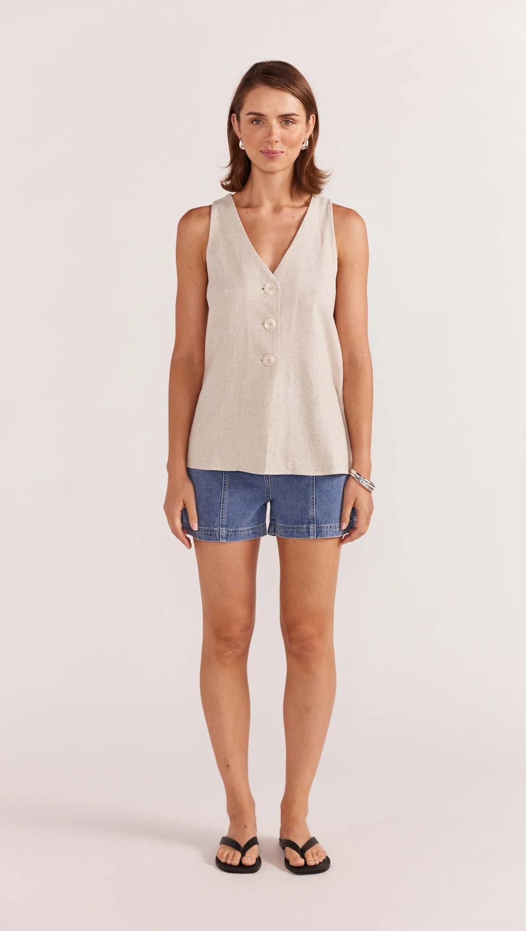 STAPLE THE LABEL - Alba Tunic Vest - Natural Marle