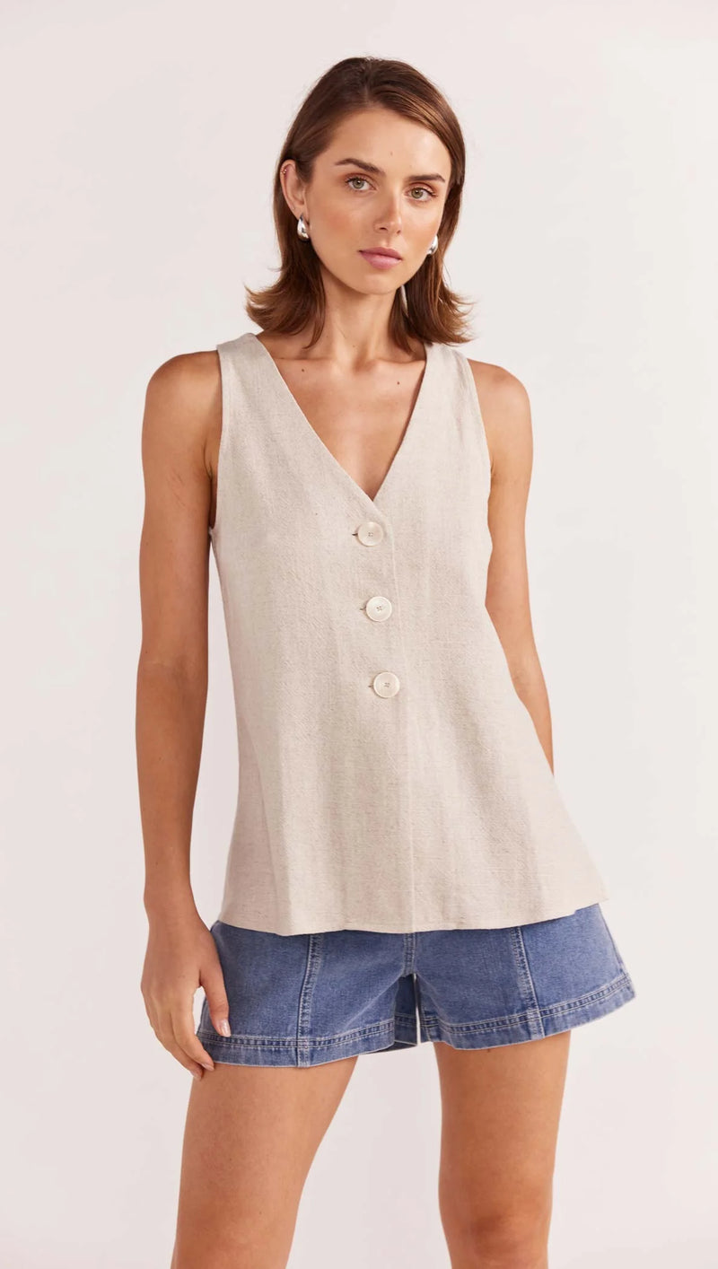 STAPLE THE LABEL - Alba Tunic Vest - Natural Marle