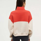 P.E NATION - Centre Field Sweat - Whisper White /Poppy Red