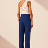 SHONA JOY - Irena Pintuck Straight Leg Pant - Azure