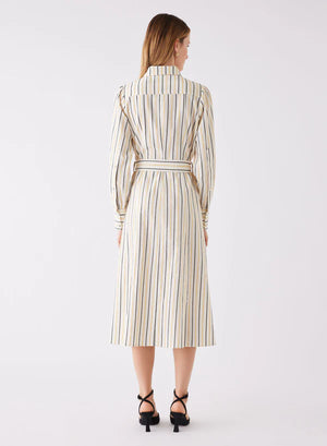 ESMAEE - Atlas Midi Dress - Mustard Stripe