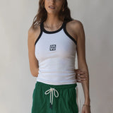 ARAMINTA JAMES - Monogram  Contrast Tank - Snow