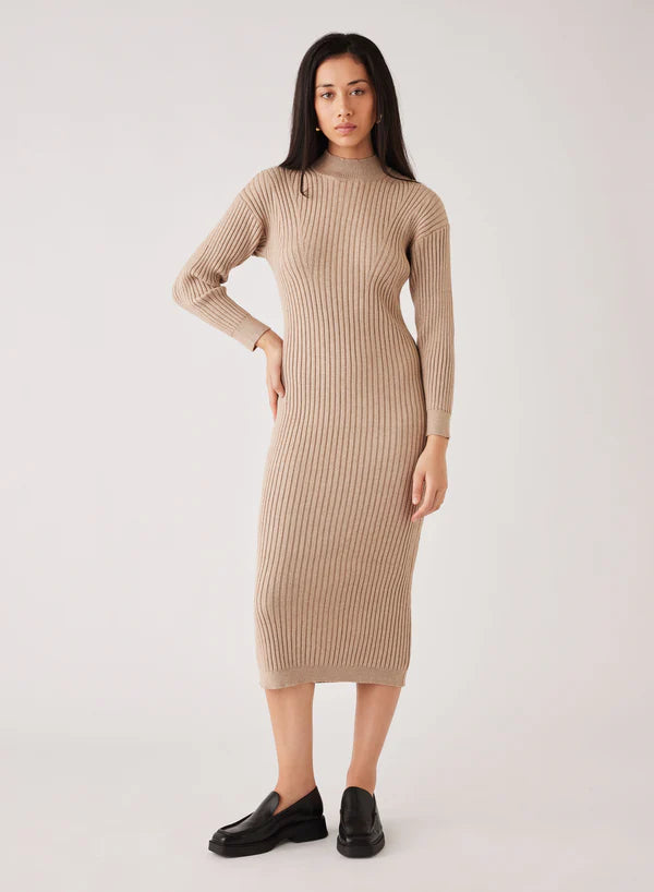 ESMAEE - Chloe Knit Dress - Oatmeal