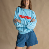 ARAMINTA JAMES - Bisous Sweatshirt - Ice Blue