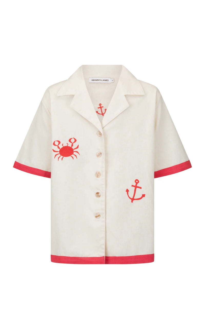 ARAMINTA JAMES - Del Mar Shirt Set - Lobster Red