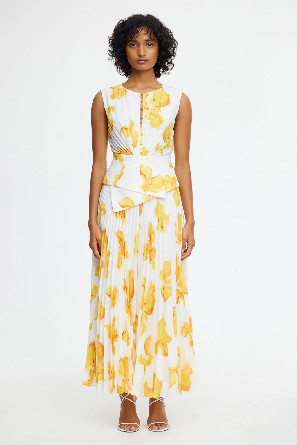 ACLER - Rhodes Midi Dress - Ivory Calla Lily