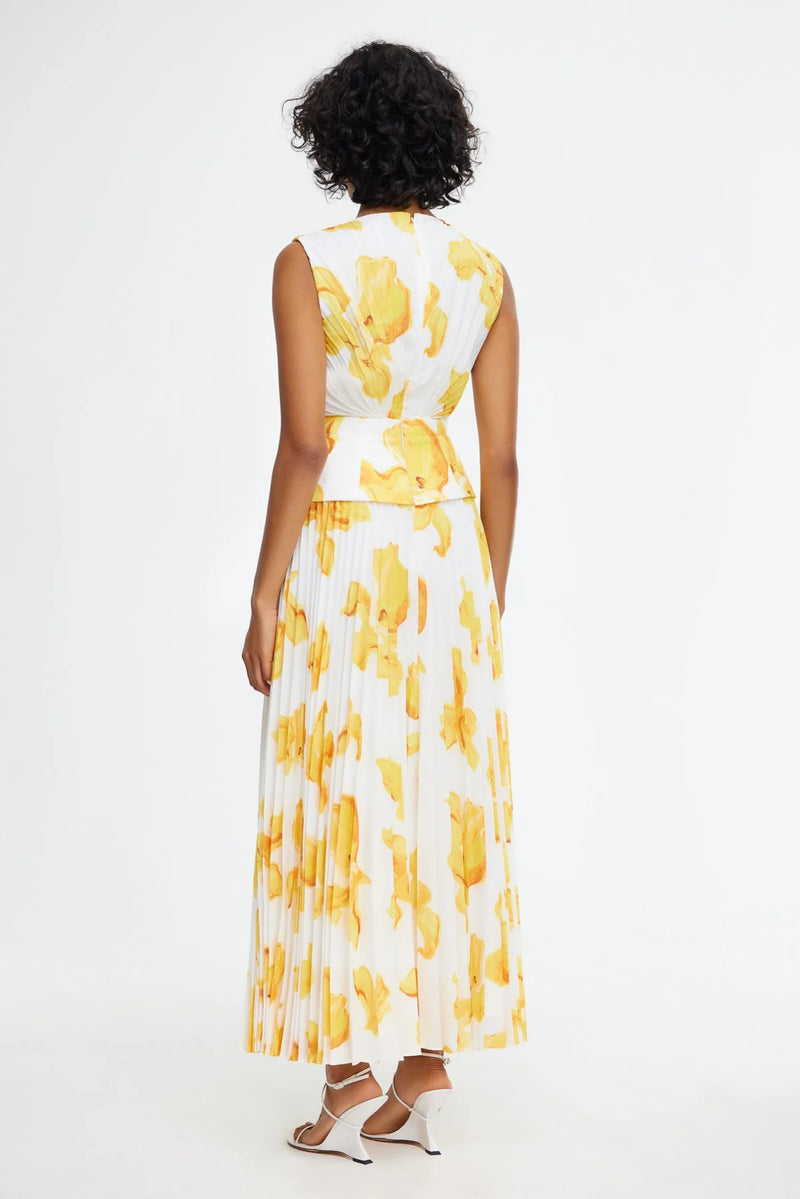 ACLER - Rhodes Midi Dress - Ivory Calla Lily