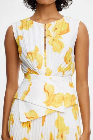 ACLER - Rhodes Midi Dress - Ivory Calla Lily