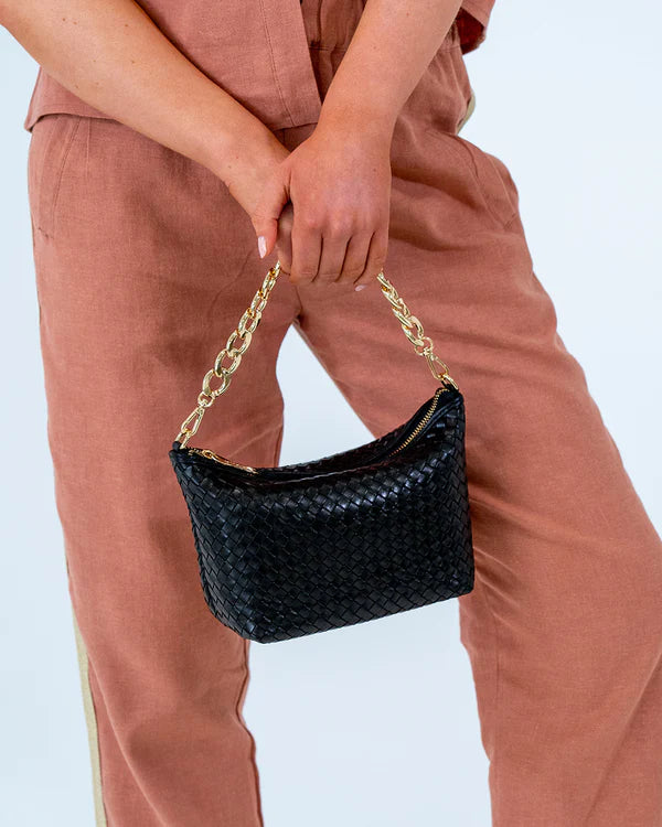 ARLINGTON MILNE - Agnes Bag - Black Weave