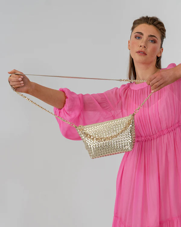 ARLINGTON MILNE - Agnes Bag - Gold Weave