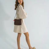 ARLINGTON MILNE - Alexis Crossbody - Chocolate Suede