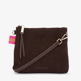 ARLINGTON MILNE - Alexis Crossbody - Chocolate Suede