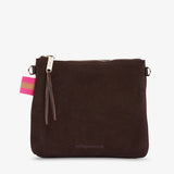 ARLINGTON MILNE - Alexis Crossbody - Chocolate Suede