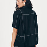 ROWIE - Aries Linen Shirt - Noir