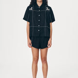 ROWIE - Aries Linen Shirt - Noir