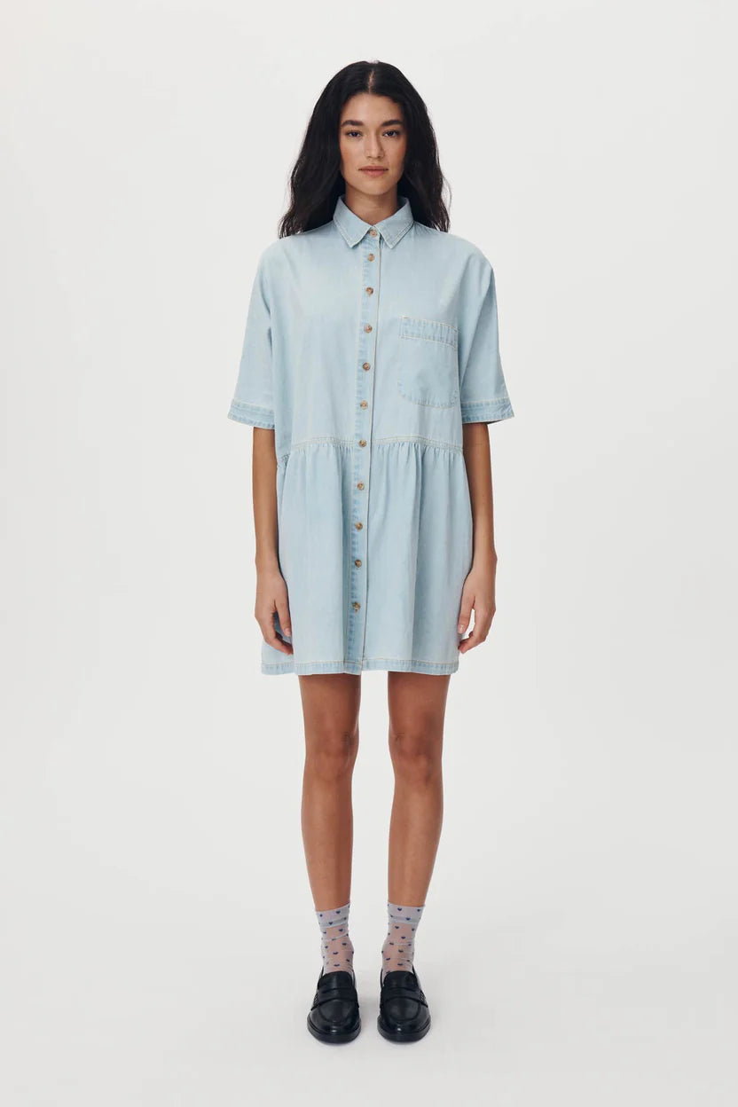 ROWIE - Bailey Denim Dress - Azul