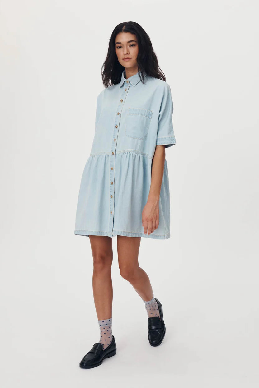 ROWIE - Bailey Denim Dress - Azul