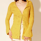 KIVARI - Clementine Cardigan - Yellow