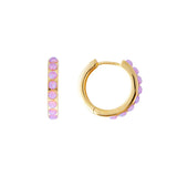 FAIRLEY - Pink Opal Crystal Midi Hoops