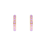 FAIRLEY - Pink Opal Crystal Midi Hoops