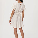 ROWIE - Dara Stipe Mini Dress - Natural