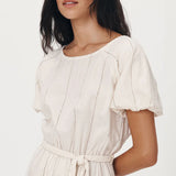 ROWIE - Dara Stipe Mini Dress - Natural