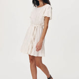 ROWIE - Dara Stipe Mini Dress - Natural