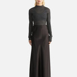 ENA PELLY - Logan Satin Maxi Skirt - Black