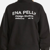 ENA PELLY - Gracie High Neck Sweater Design Studios - Black