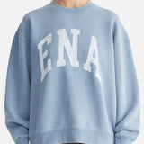 ENA PELLY - Lilly Oversized Sweater College - Sky Washed