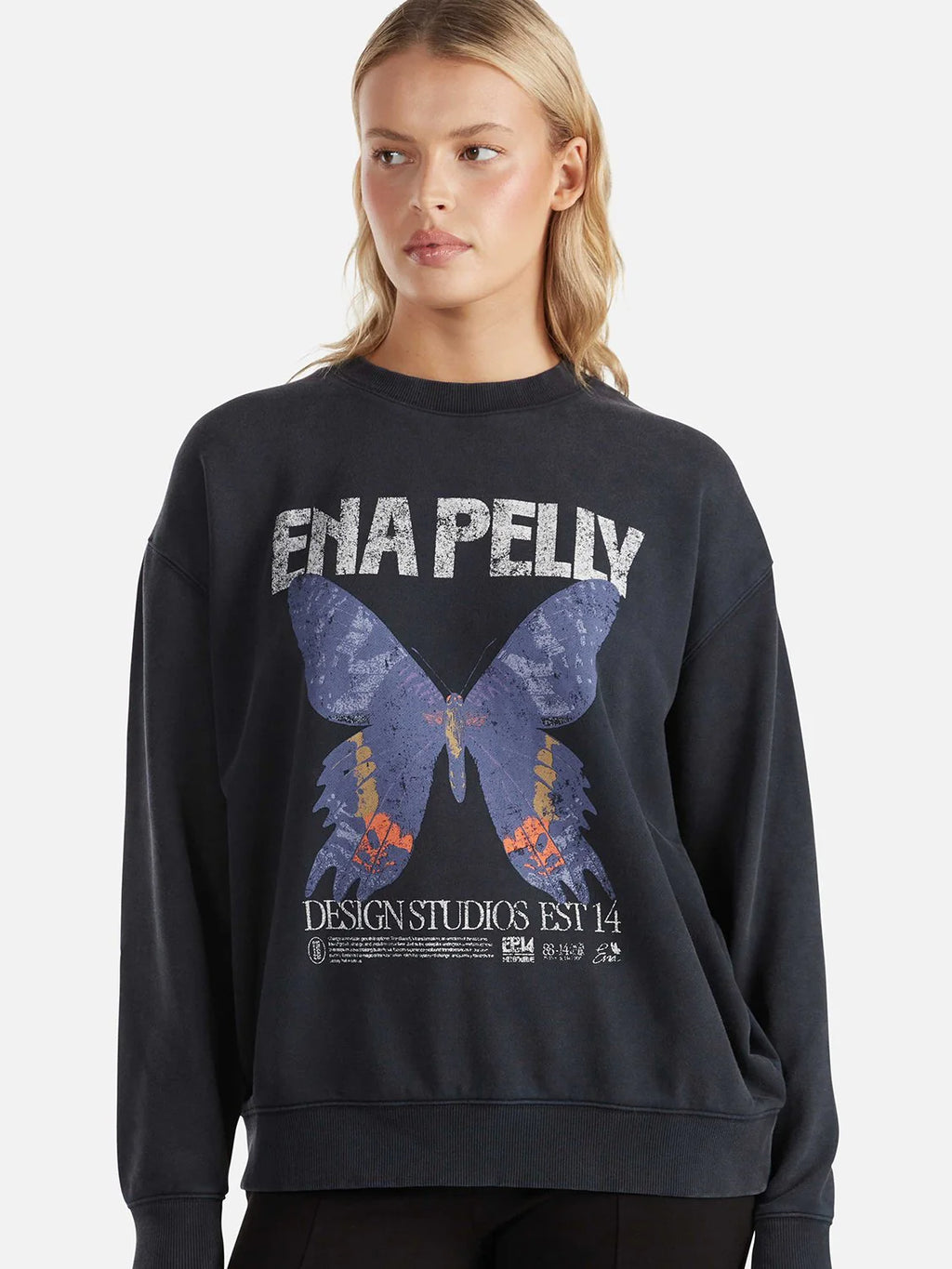 ENA PELLY - Lilly Oversized Sweater Morph - Vintage Black