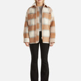 ENA PELLY - Ophelia Wool Shacket - Biscuit Check