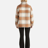 ENA PELLY - Ophelia Wool Shacket - Biscuit Check